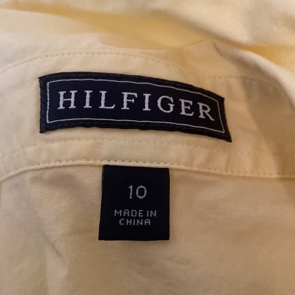 Hilfiger yellow button down womens shirt size 10 never worn - Picture 5 of 5